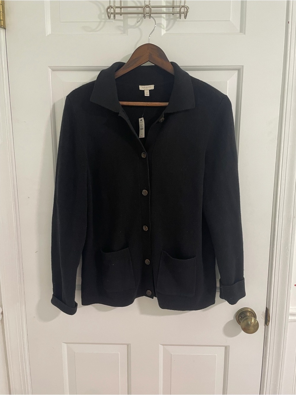 NWT Talbots Black Button-Front Women's Cardigan Jacket